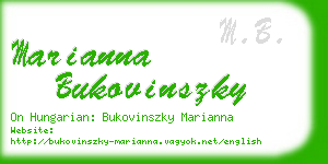 marianna bukovinszky business card